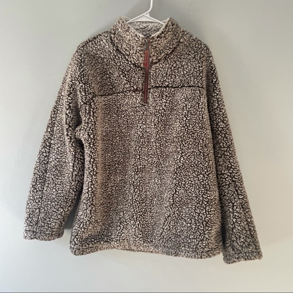 Paaza Fleece Sherpa Warm Hikinig QuarterZip Jacket Fuzzy Vsco - Picture 2 of 6